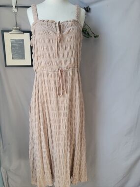 Find Me Now Bette Gingham Smocked Midi Dress XS